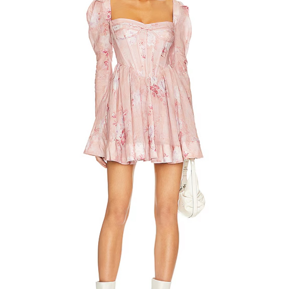 REVOLVE Blush Floral Long Sleeve Dress